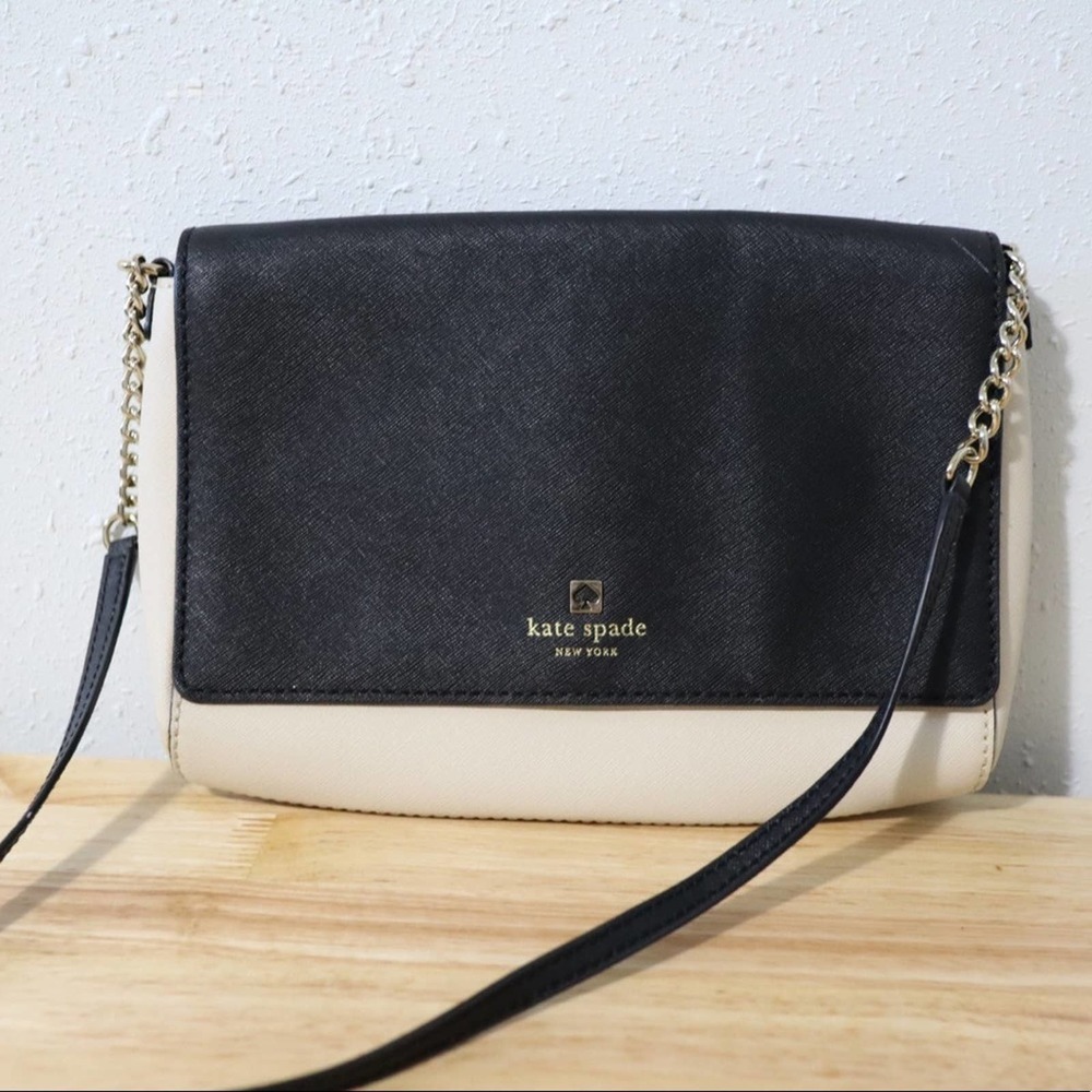 Kate Spade Black and Cream Crossbody Bag